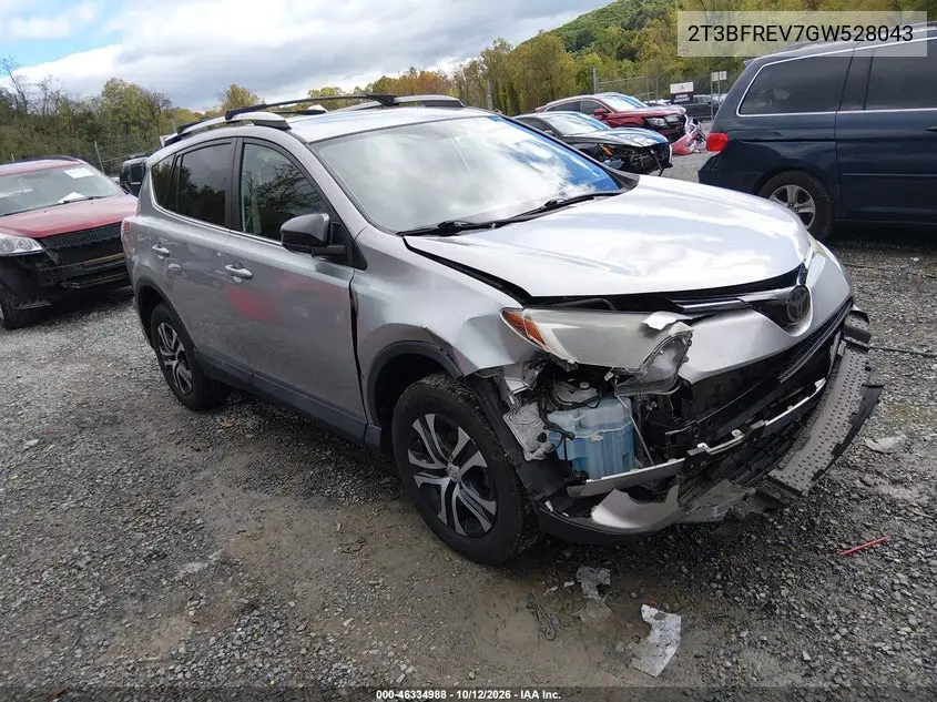 TOYOTA RAV 4 2016, VIN 2T3BFREV7GW528043
