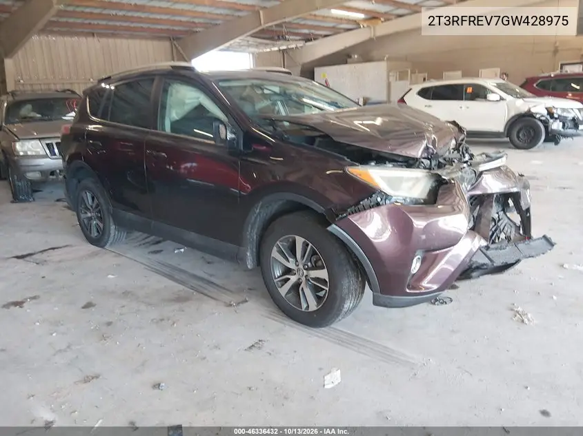 TOYOTA RAV 4 2016, VIN 2T3RFREV7GW428975