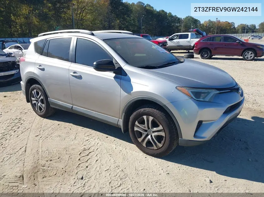 TOYOTA RAV 4 2016, VIN 2T3ZFREV9GW242144