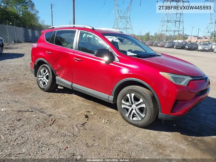 TOYOTA RAV 4 2016, VIN 2T3BFREVXGW445593