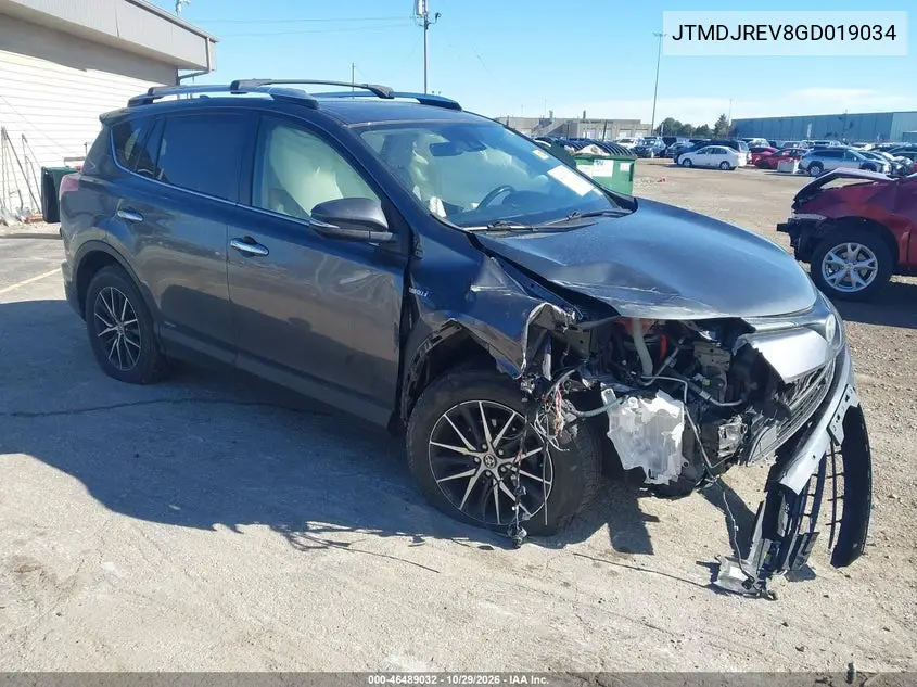 TOYOTA RAV 4 2016, VIN JTMDJREV8GD019034