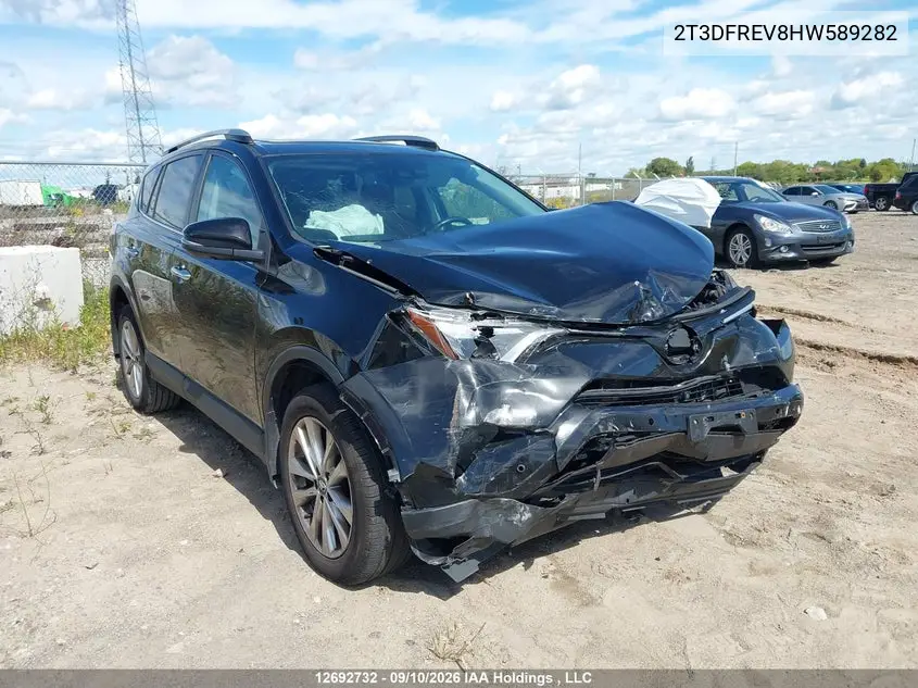 TOYOTA RAV 4 2017, VIN 2T3DFREV8HW589282
