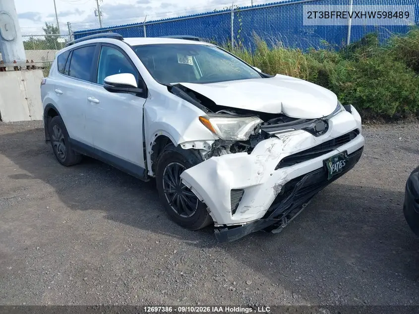 TOYOTA RAV 4 2017, VIN 2T3BFREVXHW598489
