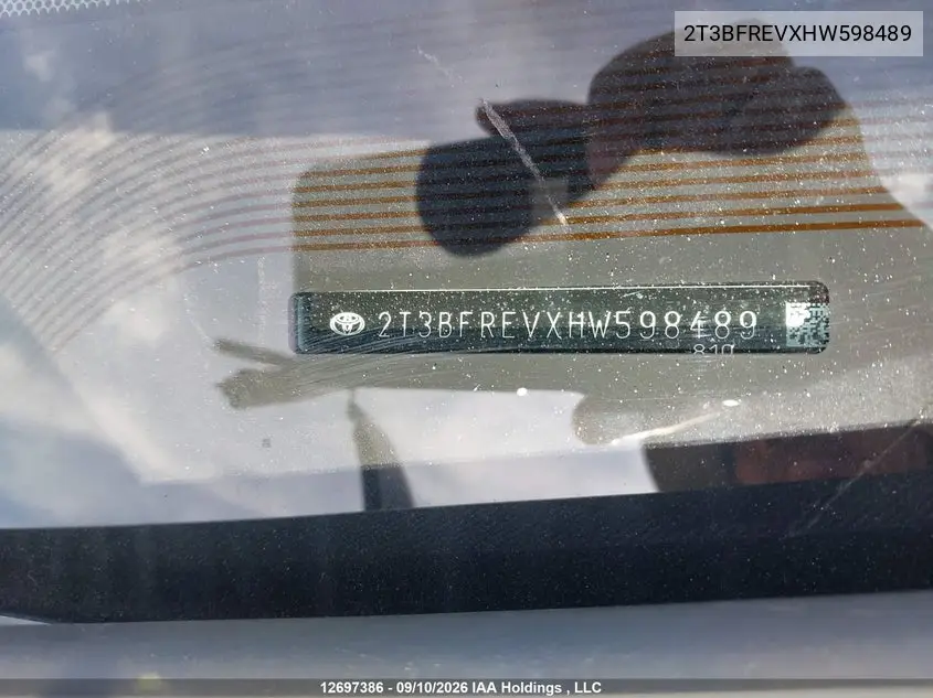 2017 TOYOTA RAV 4 VIN 2T3BFREVXHW598489 — фото 19