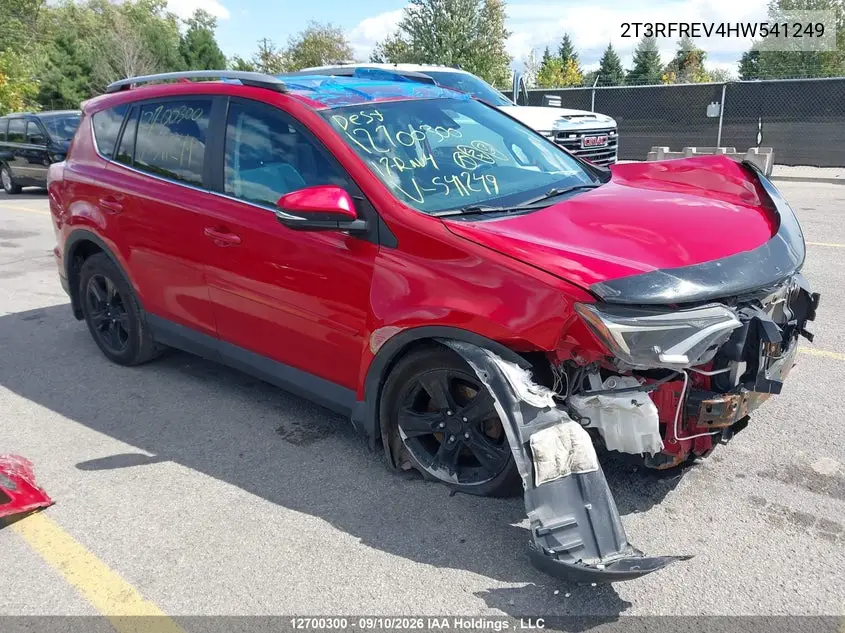 TOYOTA RAV 4 2017, VIN 2T3RFREV4HW541249