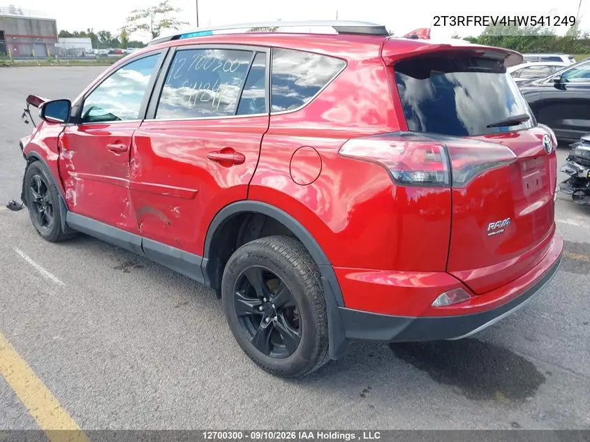 2017 TOYOTA RAV 4 VIN 2T3RFREV4HW541249 — фото 3