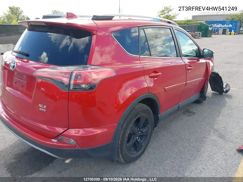 2017 TOYOTA RAV 4 VIN 2T3RFREV4HW541249 — фото 4