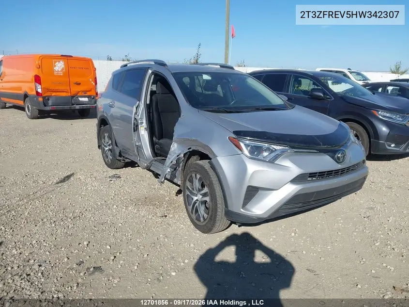 TOYOTA RAV 4 2017, VIN 2T3ZFREV5HW342307
