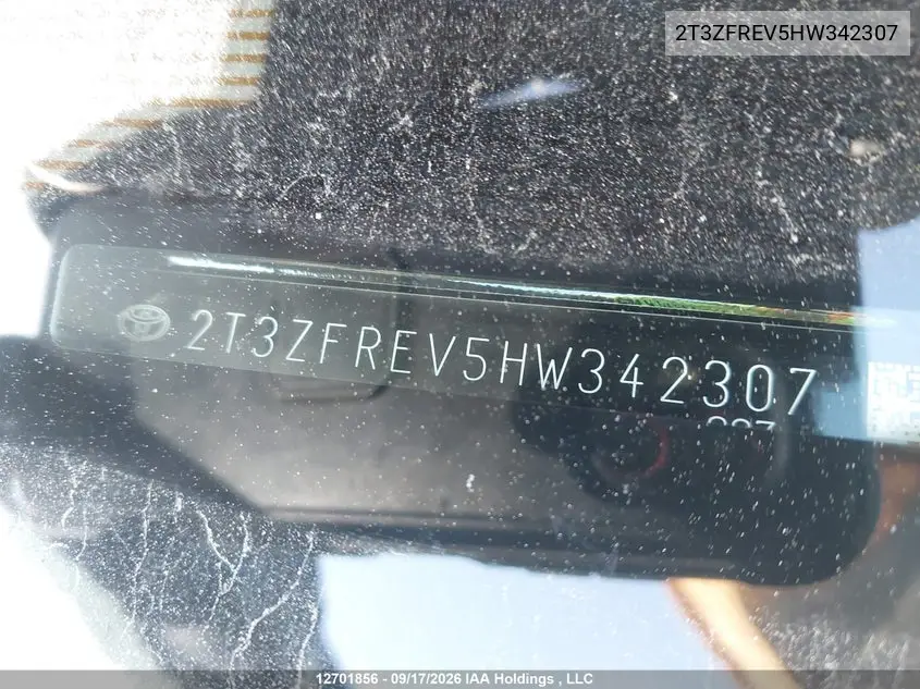 2017 TOYOTA RAV 4 VIN 2T3ZFREV5HW342307 — фото 19