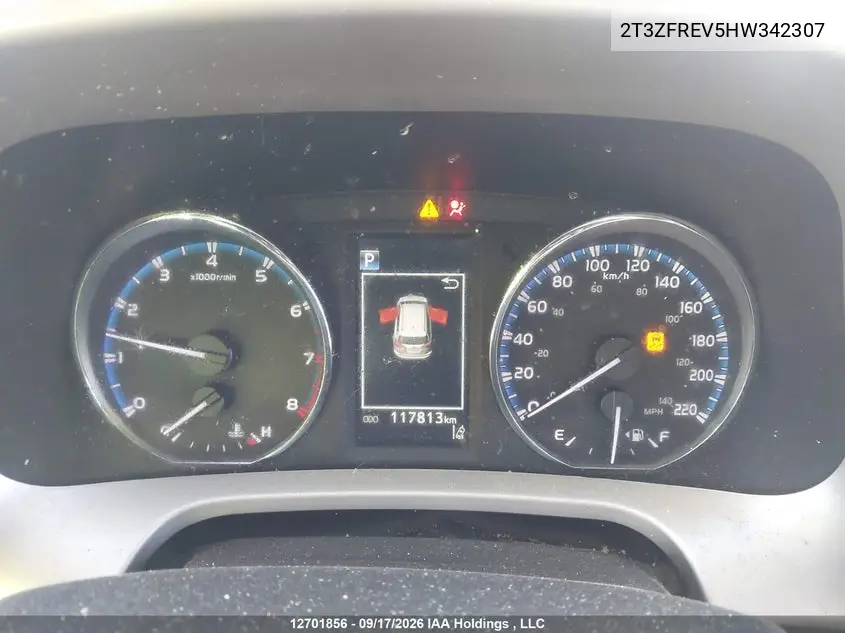 2017 TOYOTA RAV 4 VIN 2T3ZFREV5HW342307 — фото 7