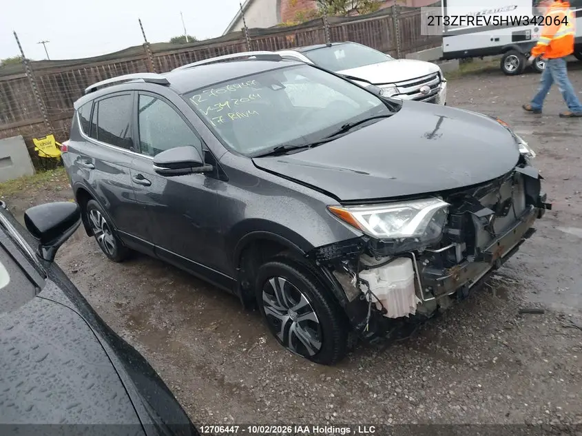 TOYOTA RAV 4 2017, VIN 2T3ZFREV5HW342064