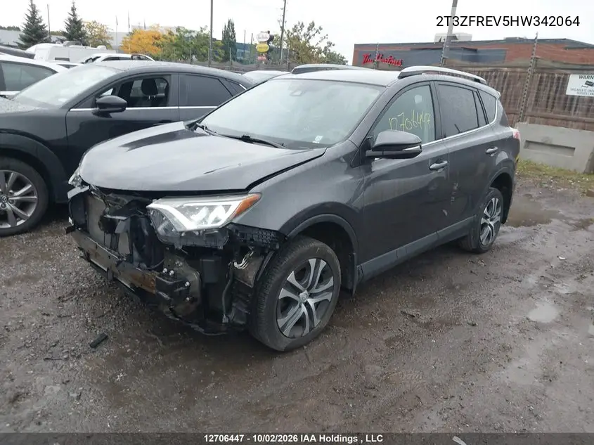 2017 TOYOTA RAV 4 VIN 2T3ZFREV5HW342064 — фото 2