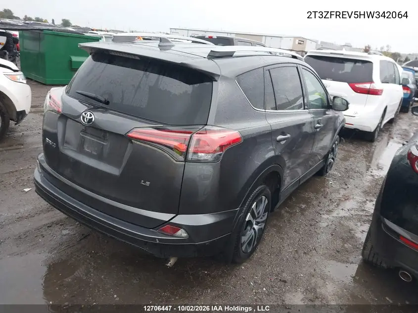 2017 TOYOTA RAV 4 VIN 2T3ZFREV5HW342064 — фото 4