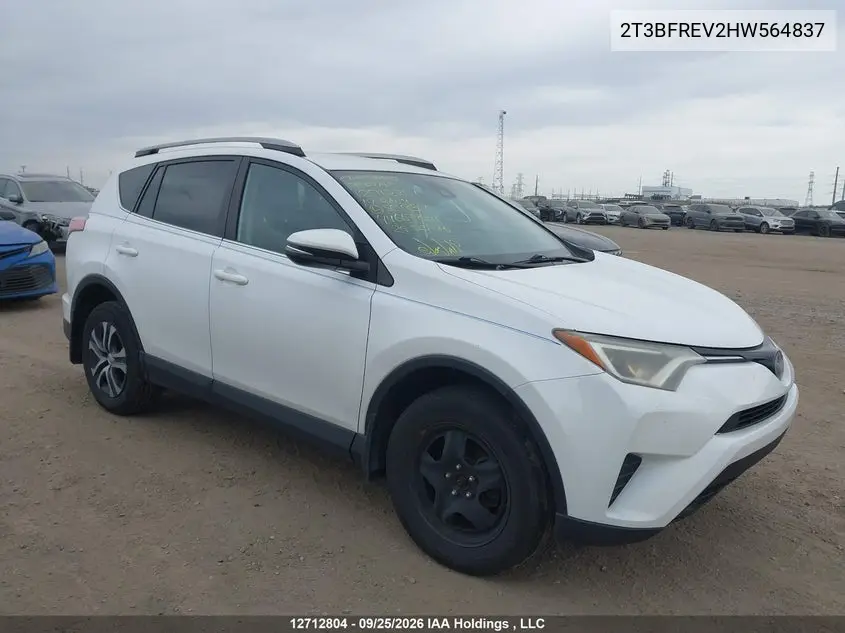 TOYOTA RAV 4 2017, VIN 2T3BFREV2HW564837