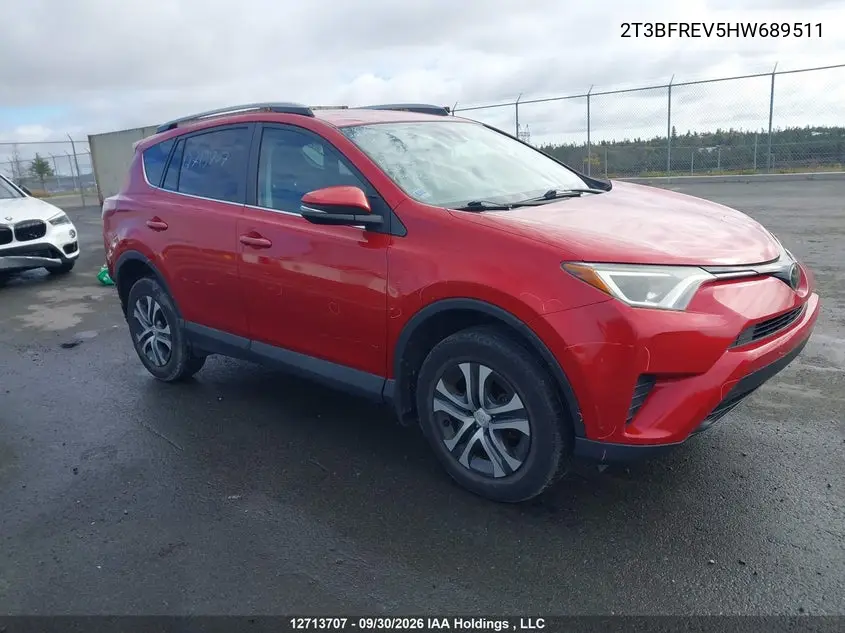 TOYOTA RAV 4 2017, VIN 2T3BFREV5HW689511