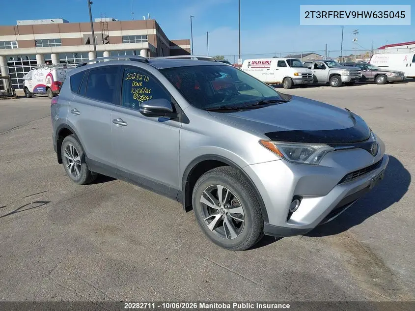 TOYOTA RAV 4 2017, VIN 2T3RFREV9HW635045