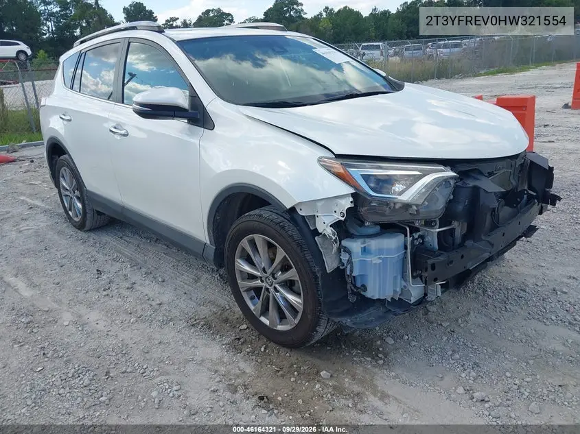 TOYOTA RAV 4 2017, VIN 2T3YFREV0HW321554
