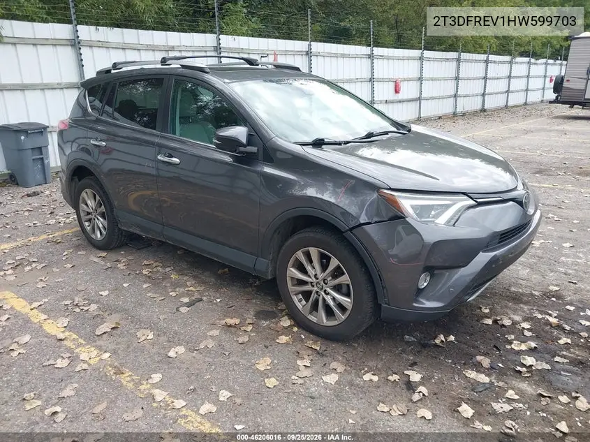 TOYOTA RAV 4 2017, VIN 2T3DFREV1HW599703