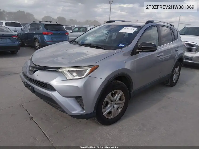 2017 TOYOTA RAV 4 VIN 2T3ZFREV2HW381369 — фото 2