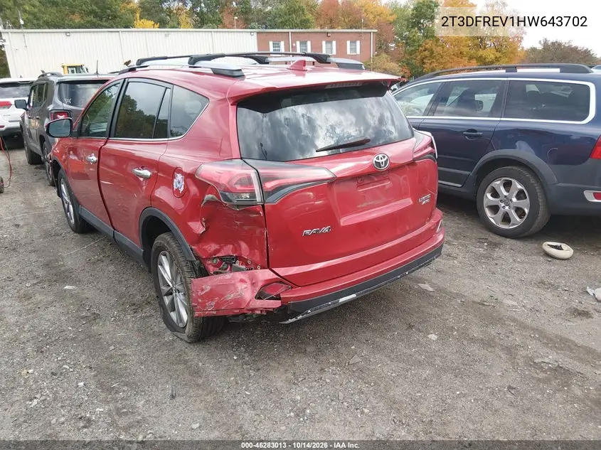 2017 TOYOTA RAV 4 VIN 2T3DFREV1HW643702 — фото 3