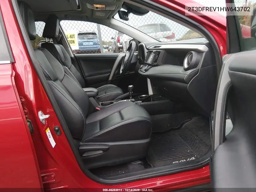 2017 TOYOTA RAV 4 VIN 2T3DFREV1HW643702 — фото 5