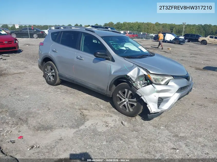 TOYOTA RAV 4 2017, VIN 2T3ZFREV8HW317210