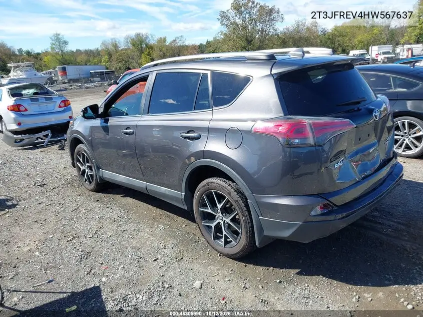 2017 TOYOTA RAV 4 VIN 2T3JFREV4HW567637 — фото 3