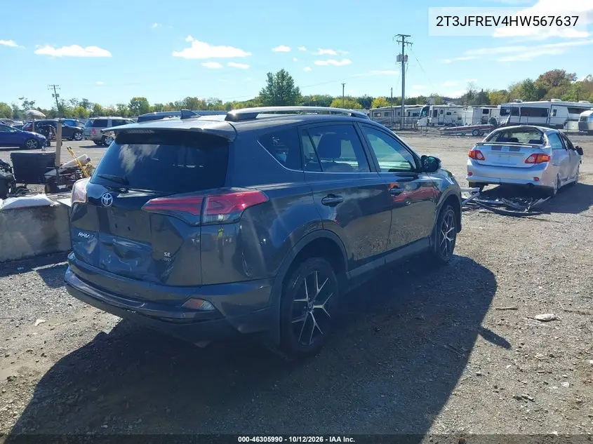 2017 TOYOTA RAV 4 VIN 2T3JFREV4HW567637 — фото 4