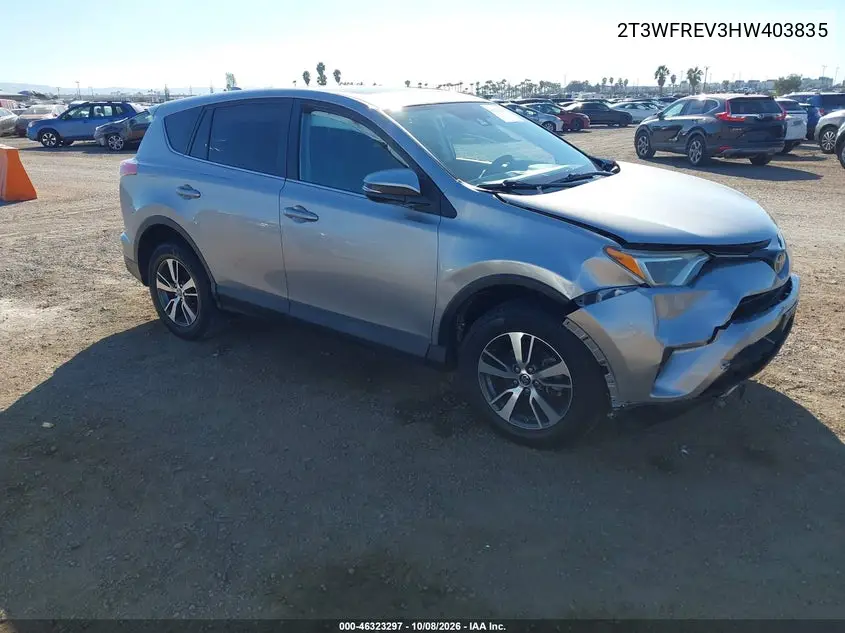TOYOTA RAV 4 2017, VIN 2T3WFREV3HW403835