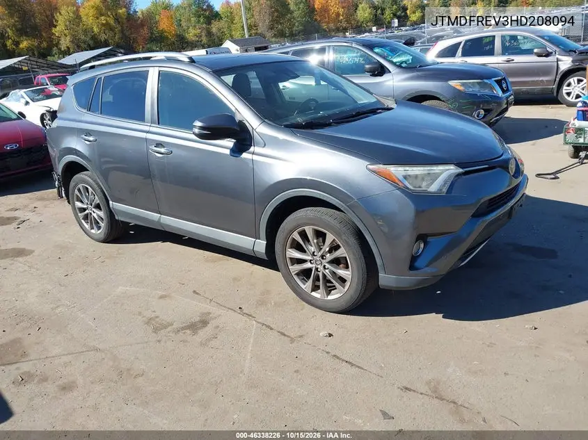TOYOTA RAV 4 2017, VIN JTMDFREV3HD208094