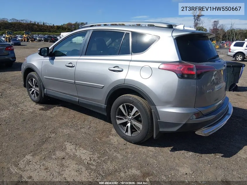 TOYOTA RAV 4 2017, VIN 2T3RFREV1HW550667
