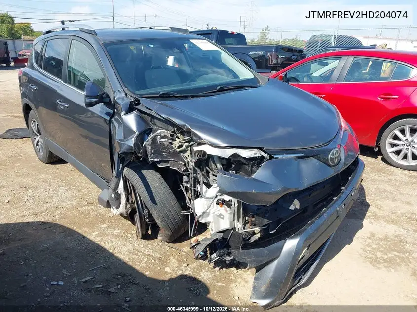 TOYOTA RAV 4 2017, VIN JTMRFREV2HD204074