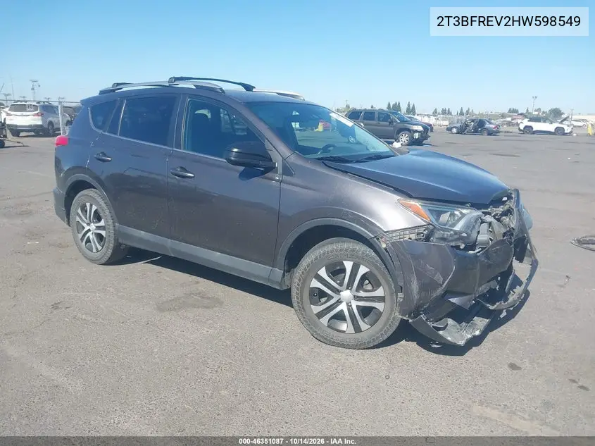 TOYOTA RAV 4 2017, VIN 2T3BFREV2HW598549