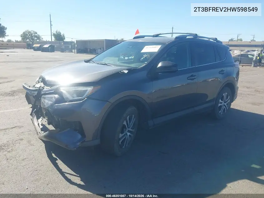 2017 TOYOTA RAV 4 VIN 2T3BFREV2HW598549 — фото 2