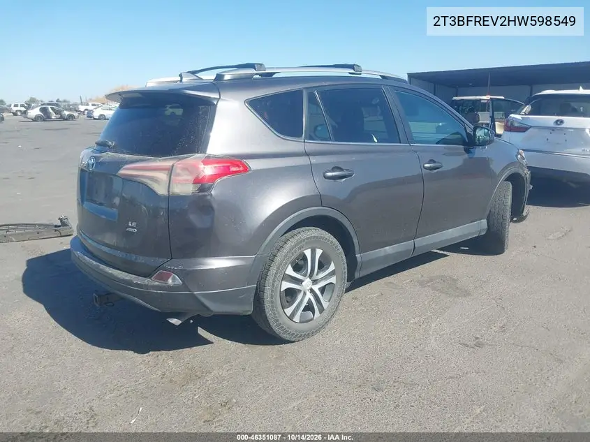 2017 TOYOTA RAV 4 VIN 2T3BFREV2HW598549 — фото 4