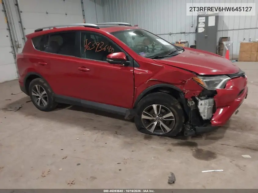 TOYOTA RAV 4 2017, VIN 2T3RFREV6HW645127