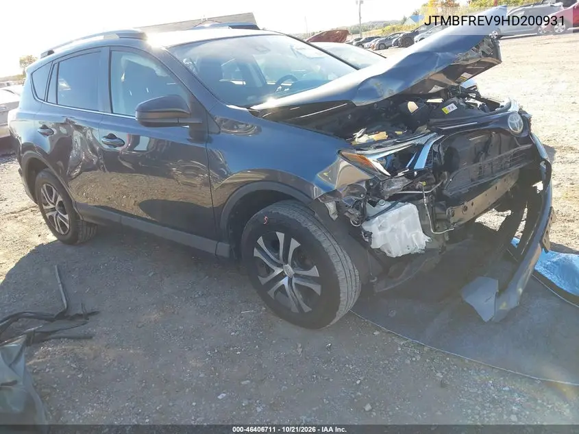 TOYOTA RAV 4 2017, VIN JTMBFREV9HD200931
