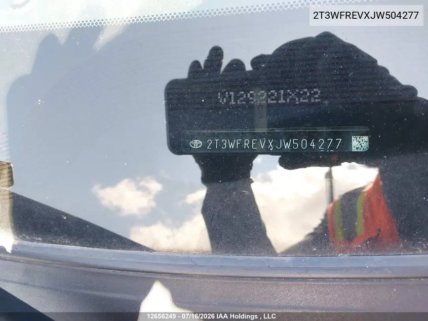 2018 TOYOTA RAV 4 VIN 2T3WFREVXJW504277 — фото 20