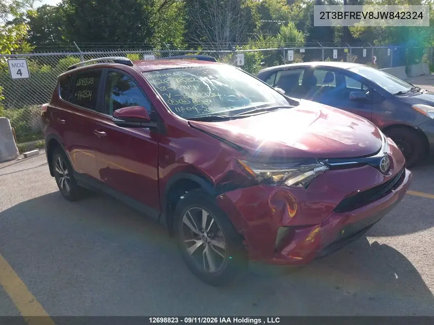 TOYOTA RAV 4 2018, VIN 2T3BFREV8JW842324