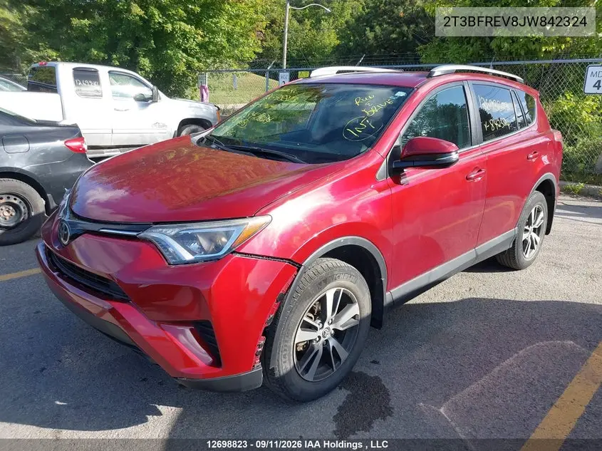 2018 TOYOTA RAV 4 VIN 2T3BFREV8JW842324 — фото 2