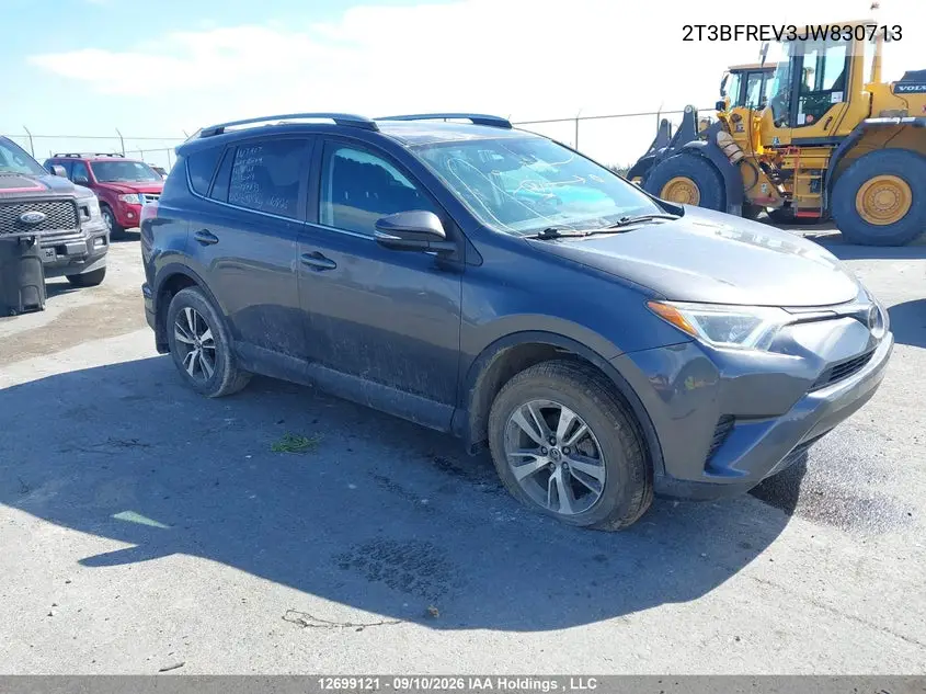 TOYOTA RAV 4 2018, VIN 2T3BFREV3JW830713