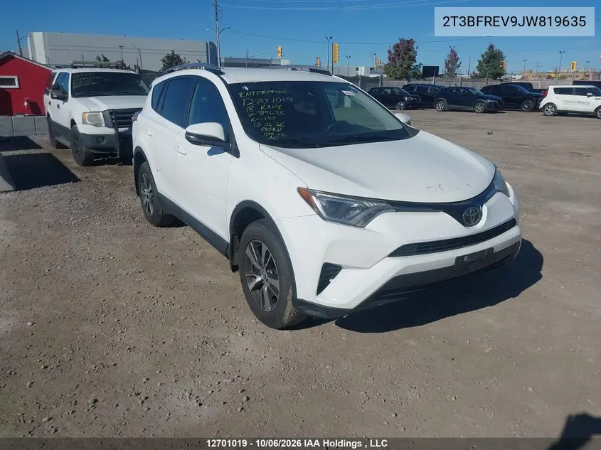 TOYOTA RAV 4 2018, VIN 2T3BFREV9JW819635