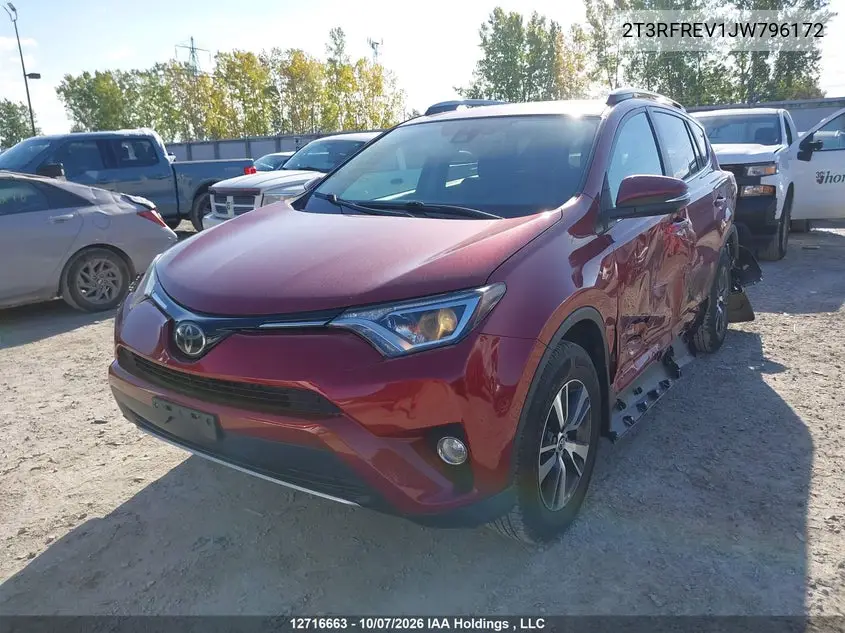 2018 TOYOTA RAV 4 VIN 2T3RFREV1JW796172 — фото 2