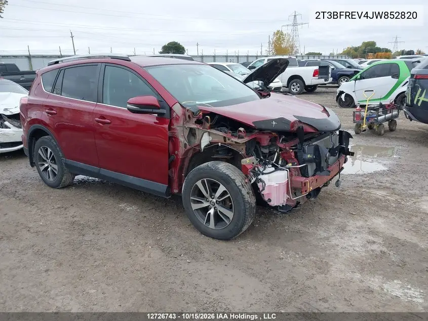 TOYOTA RAV 4 2018, VIN 2T3BFREV4JW852820