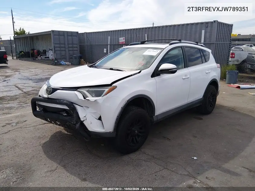 2018 TOYOTA RAV 4 VIN 2T3RFREVXJW789351 — фото 2