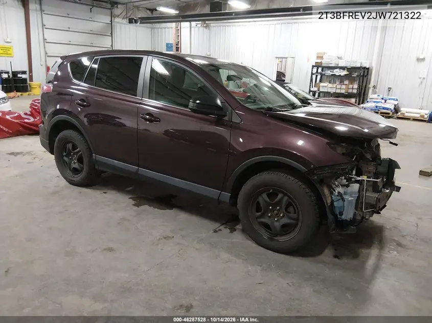 TOYOTA RAV 4 2018, VIN 2T3BFREV2JW721322