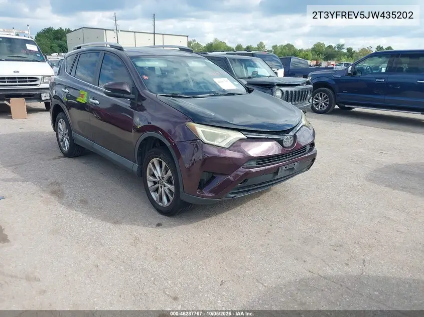 TOYOTA RAV 4 2018, VIN 2T3YFREV5JW435202