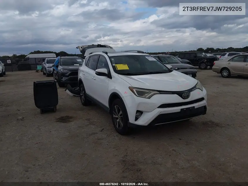 TOYOTA RAV 4 2018, VIN 2T3RFREV7JW729205