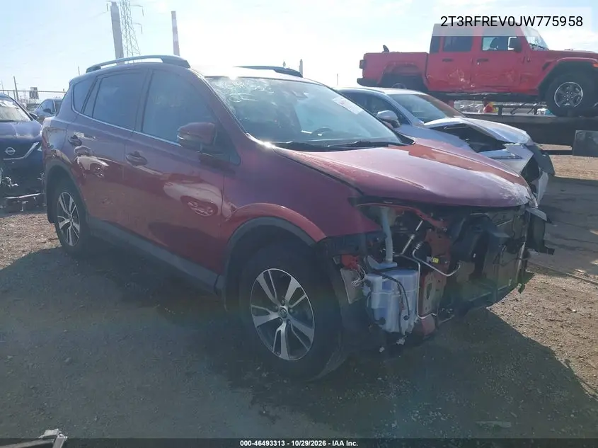 TOYOTA RAV 4 2018, VIN 2T3RFREV0JW775958