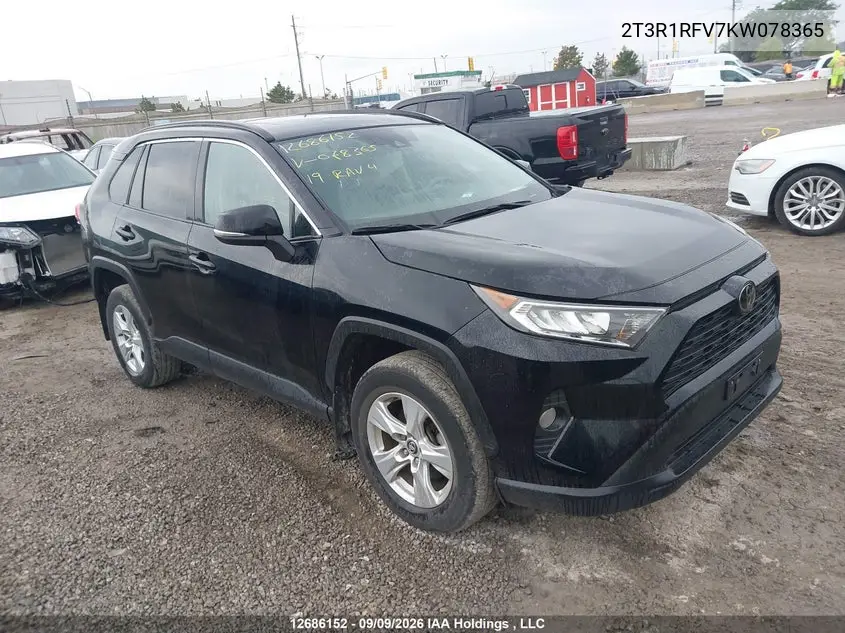 TOYOTA RAV 4 2019, VIN 2T3R1RFV7KW078365